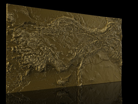 トルコ レリーフ マップ トルキエ フィジキ ハリタシ 3Dプリントモデル