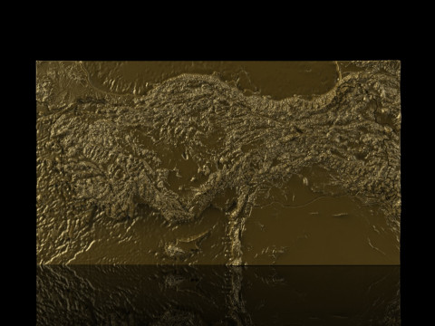 トルコ レリーフ マップ トルキエ フィジキ ハリタシ 3Dプリントモデル