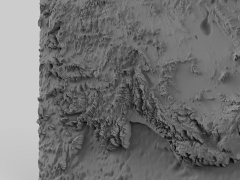 トルコ レリーフ マップ トルキエ フィジキ ハリタシ 3Dプリントモデル