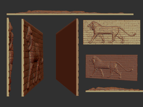 Babylonian Lion on the Ishtar Gate 3D 打印模型