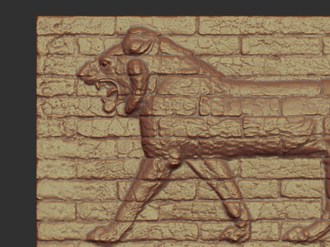 Babylonian Lion on the Ishtar Gate 3D 打印模型