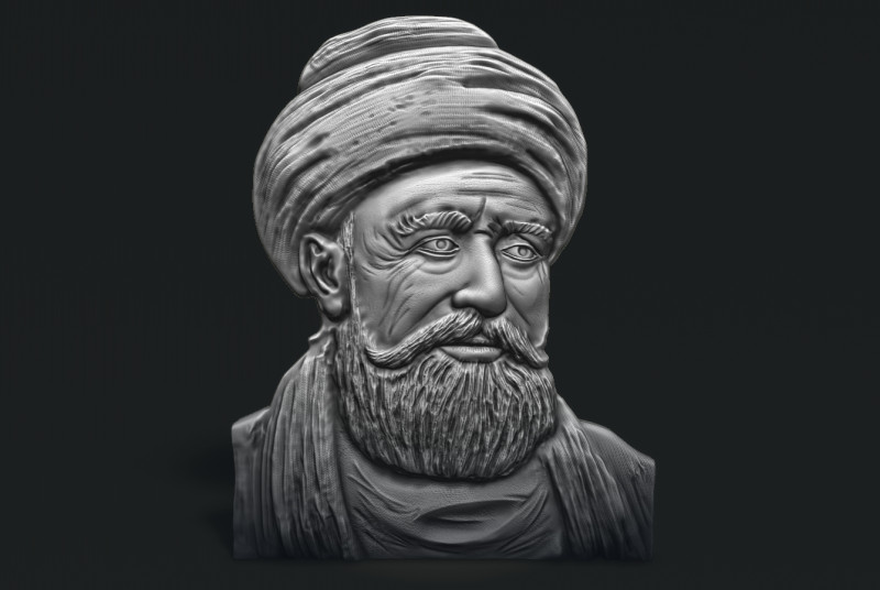 Haci Bayram-i Veli Bas Relief Model Cetak 3D .c4d .max .obj .3ds .fbx .stl .blend 
