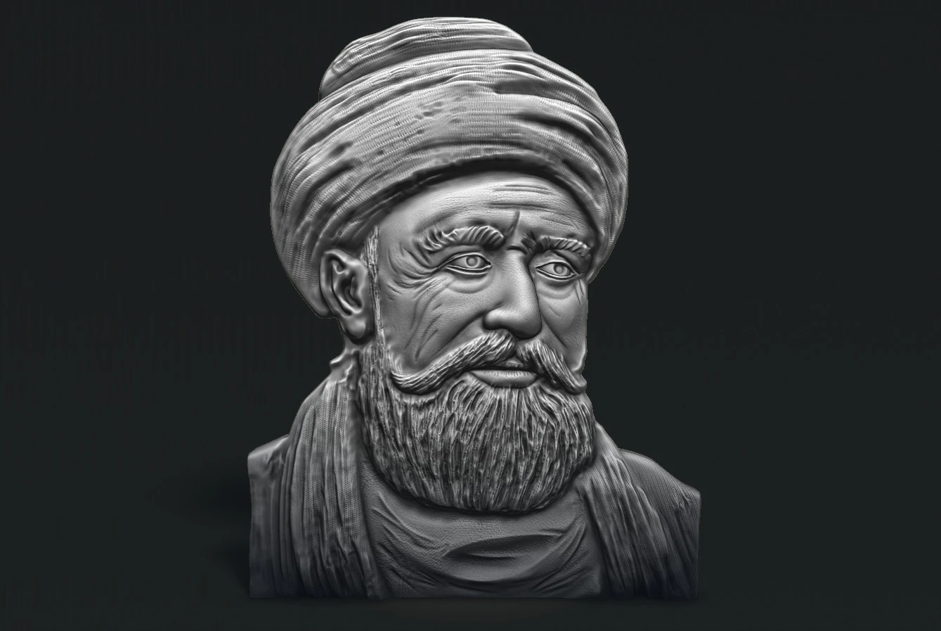 Haci Bayram-i Veli Bas Relief 3D Print Model .c4d .max .obj .3ds .fbx .stl .blend 