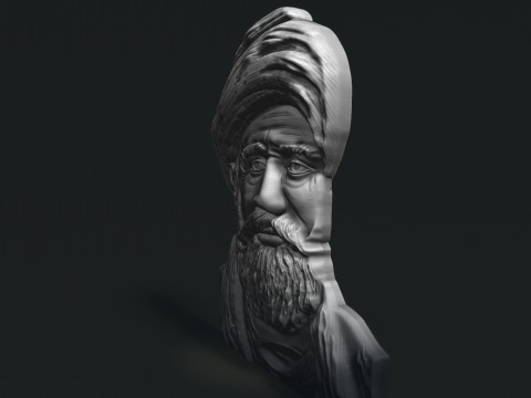 Haci Bayram-i Veli Bas Relief Model Cetak 3D