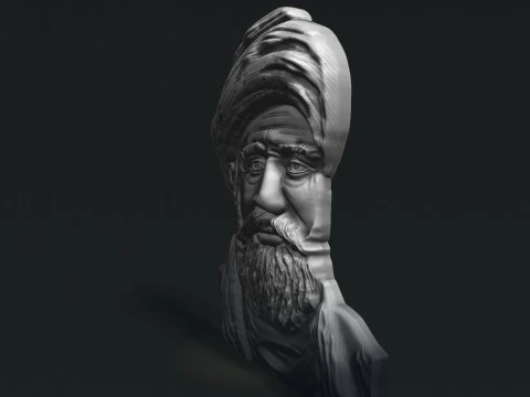 Haci Bayram-i Veli Bas Relief 3D Print Model