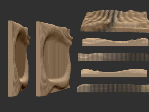 Parametric Wall decor for cnc cutting Model Cetak 3D