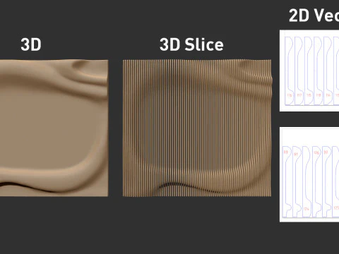 Parametric Wall decor for cnc cutting 3D Print Model