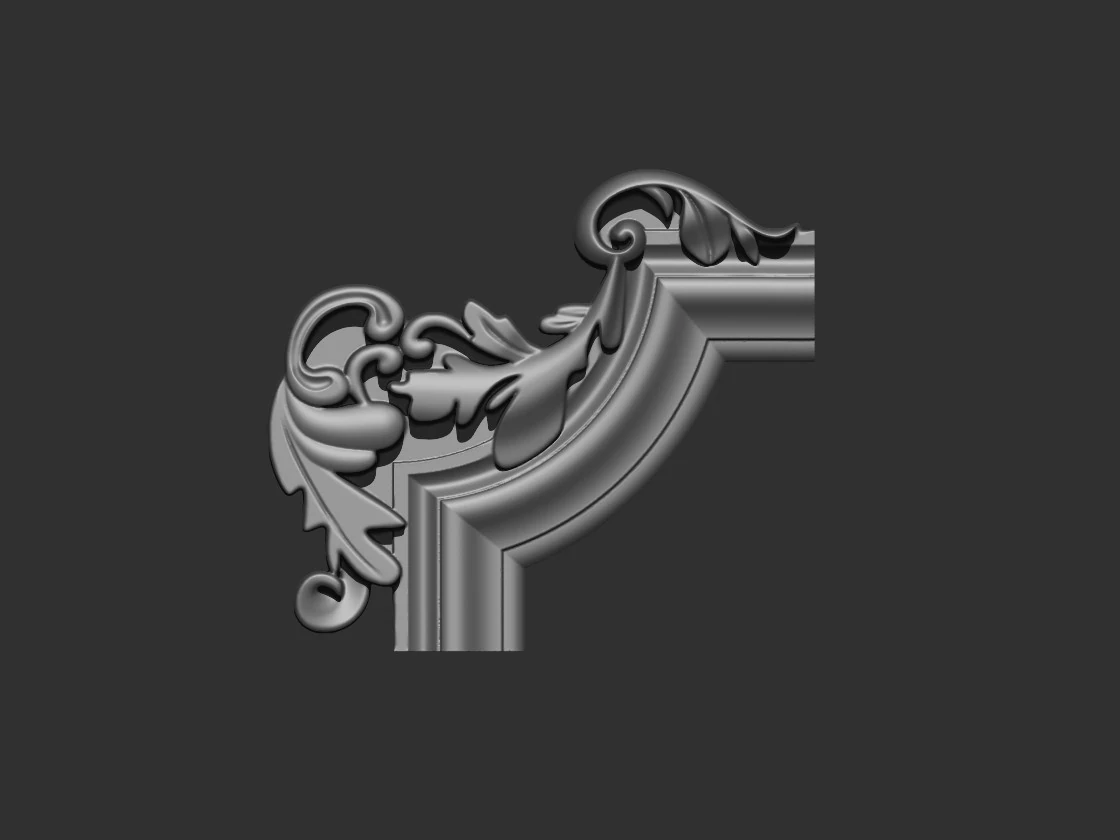 Corner Element Plaster 3D Print Model .c4d .max .obj .3ds .fbx .stl .blend