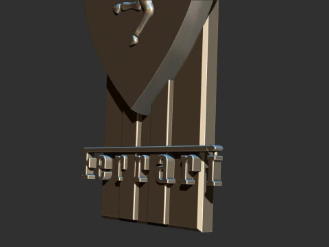 Ferrari Prancing Horse Logo Bas Relief for CNC 3D Print STL 3D Print Model