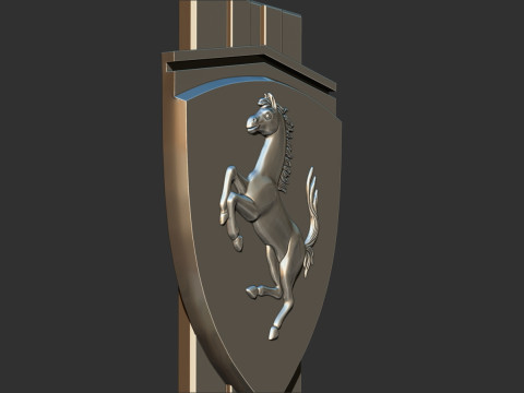 Ferrari logo 3D Print Model