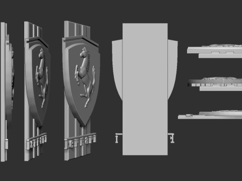 Ferrari logo 3D Print Model