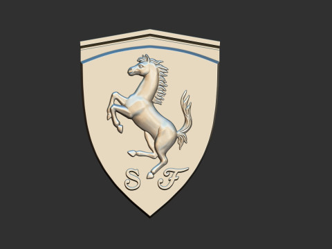 Ferrari logo 3D Print Model