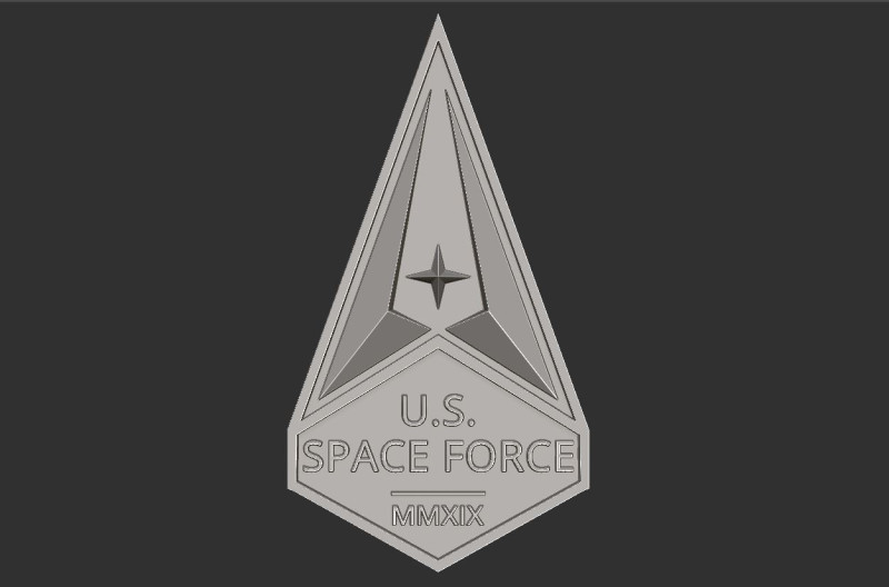 Space Force Insignia 3D Print Model .c4d .max .obj .3ds .fbx .stl .blend 
