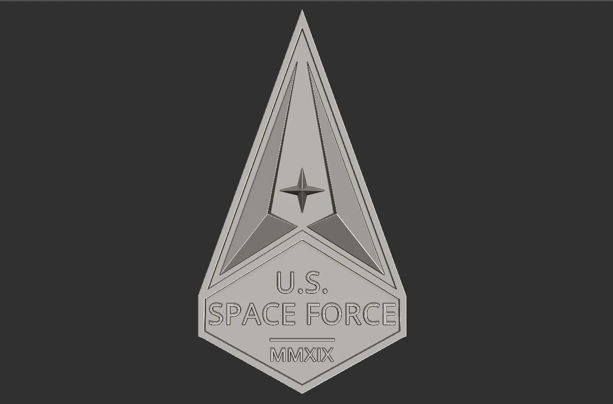 Space Force Insignia 3D Print Model .c4d .max .obj .3ds .fbx .stl .blend 