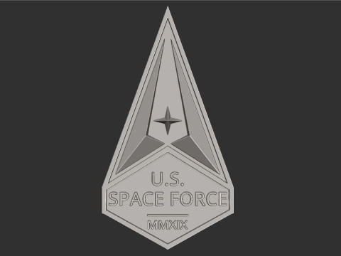 Space Force Insignia 3Dプリントモデル
