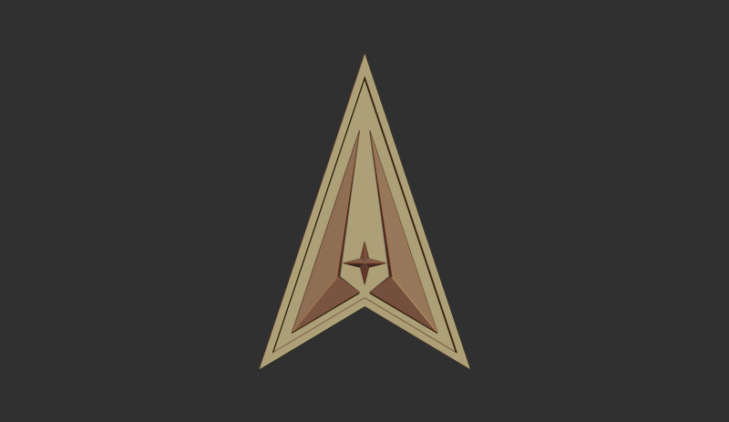 Space Force Insignia Logo 3D Print Model .c4d .max .obj .3ds .fbx .stl .blend