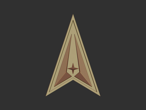 Space Force Insignia Logo 3D प्रिंट मॉडल