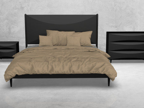 Modern Bedroom Set Cnc Carving Model 3D Print Model