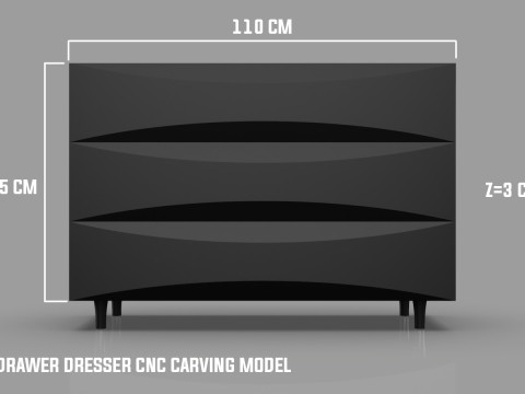 Modern Bedroom Set Cnc Carving Model 3D Print Model