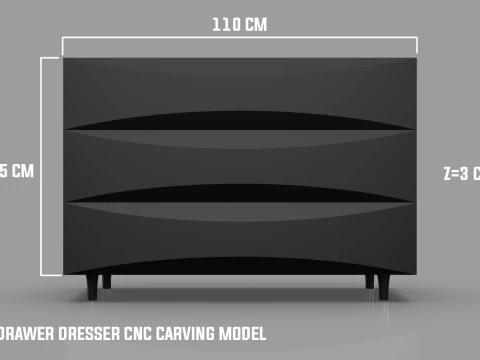 Modern Bedroom Set Cnc Carving Model 3D Print Model