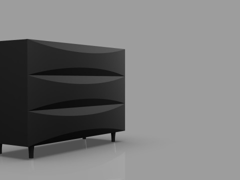 Modern Bedroom Set Cnc Carving Model 3D Print Model