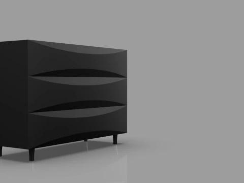 Modern Bedroom Set Cnc Carving Model 3D Print Model
