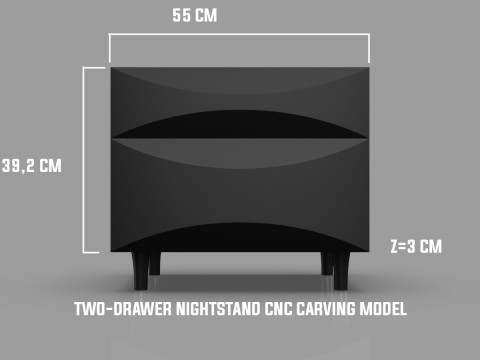 Modern Bedroom Set Cnc Carving Model 3D Print Model