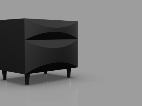 Modern Bedroom Set Cnc Carving Model 3D Print Model