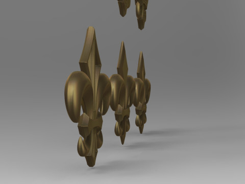Heraldic Lily Set 3D Baskı Modeli