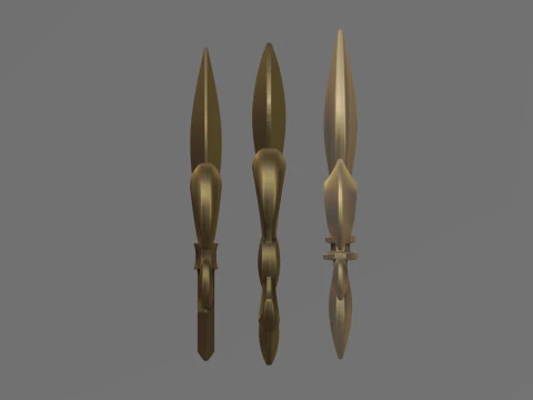 Heraldic Lily Set 3D Print Model