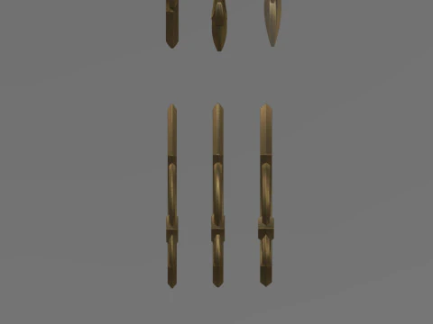 Heraldic Lily Set 3D Print Model
