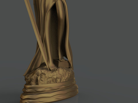 Themis bas relief Model Cetak 3D