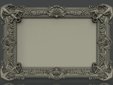 带锚的镜框 3D 打印模型