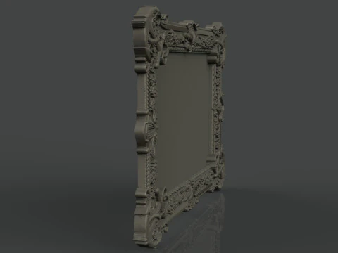 Mirror Frame with anchor 3D Print Model