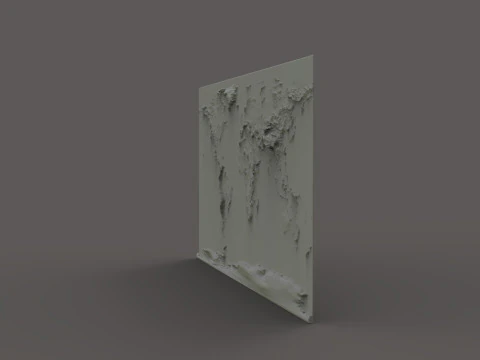 World Physical Map bas relief 3D Print Model