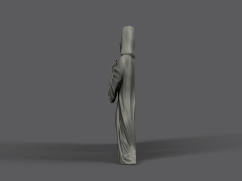 Praying woman tombstone 3D Print Model