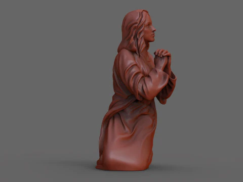 Praying woman statue 3D Print Model