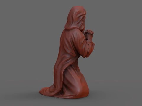 Praying woman statue 3D Print Model