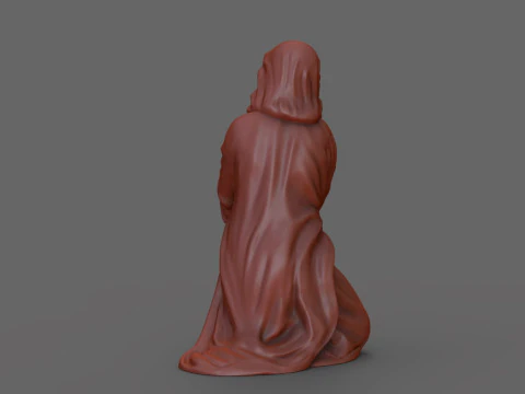 Praying woman statue 3D Print Model