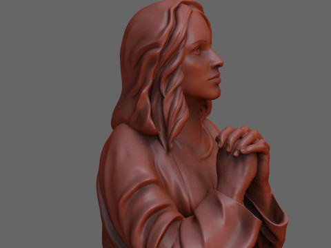 Praying woman statue 3Dプリントモデル