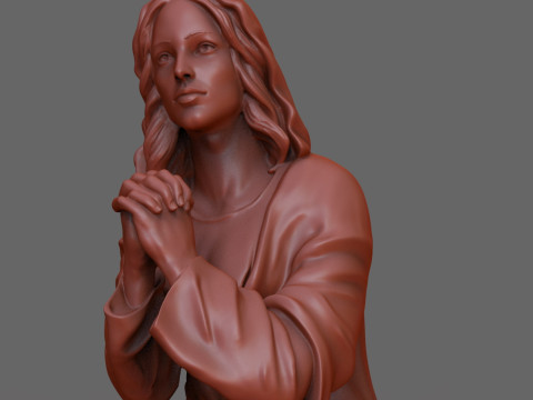 Praying woman statue 3Dプリントモデル