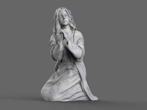 Praying woman statue 3Dプリントモデル