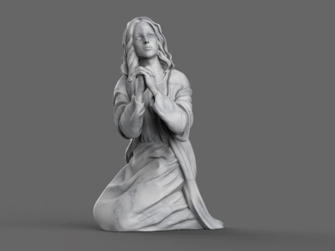 Praying woman statue 3D Print Model