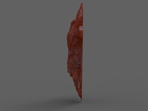 Howling wolf bas relief 3D प्रिंट मॉडल