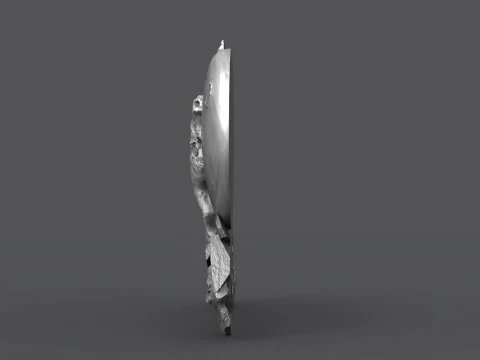 The wolf howling in the full moon 3D Print Model