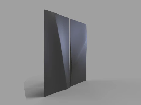 Porta dell'armadio moderna per intaglio CNC Modello di stampa 3D