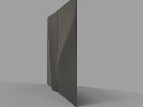 Porta dell'armadio moderna per intaglio CNC Modello di stampa 3D