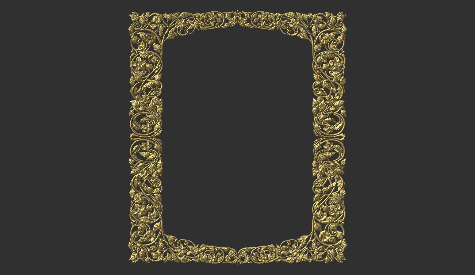 Mirror Frame 3D Print Model .c4d .max .obj .3ds .fbx .stl .blend 