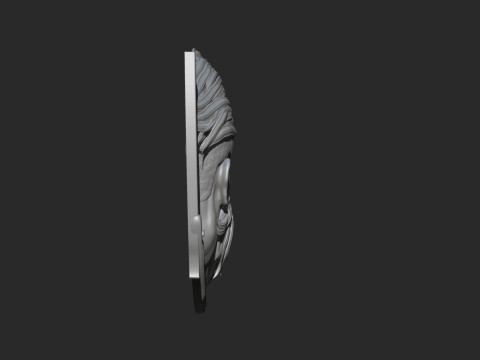 Hairdresser Emblem Bas Relief Modelo de Impressão 3D