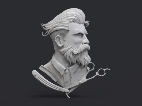 Hairdresser Emblem Modelo de impresión 3D